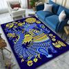 Whimsical Dragon with Floral Patterns Patterned Carpet, Suitable As a Non Slip Play Mat for the Living Room and Bedroom Sofa