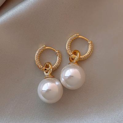 Kupfer Imitation Perlen Ohrringe 1 Paar Modeschmuck für Mädchen Perfekt für den täglichen Gebrauch und als Geschenk Anhänger Elegant