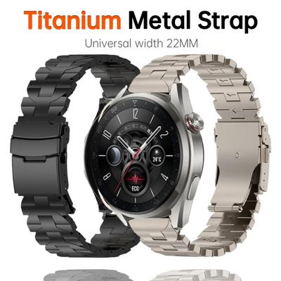 Correa de Titanio de 22 mm para Huawei Watch 4 Pro Pulsera de Lujo para Huawei GT3 46mm Ultimate Para Samsung Watch Gear S3 45mm Correa Metálica