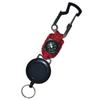 Heavy Duties Compasses Keychains Strong Casing Carabiner Keychains Extendable Badges Holder Steel Wire Rope Keyring
