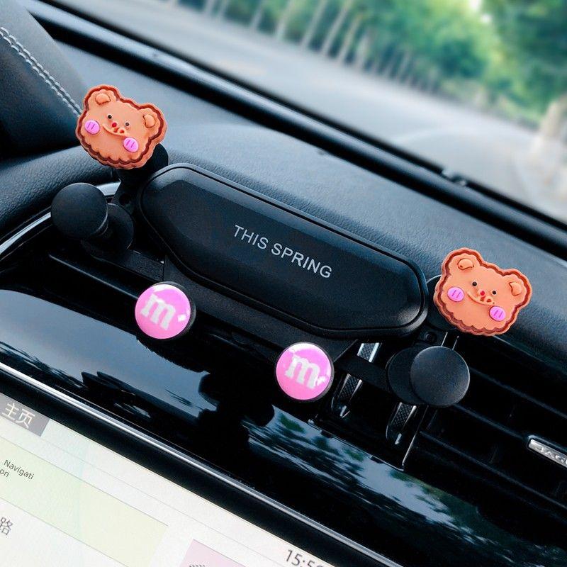Car Phone Holder 2022 New Model Cute Cartoon Car Air Vent Decoration Navigation Support for Girls