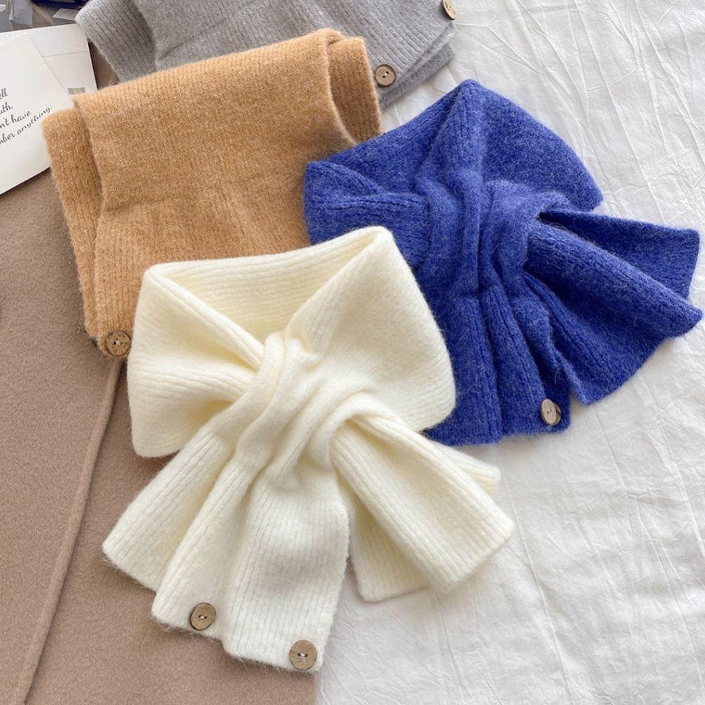

Keep Warm Short Scarf Neck Protection Knitting Scarf Fashion Women Scarf Ladies