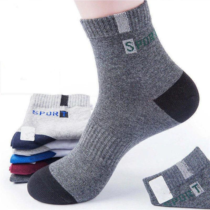 5Pairs Men Cotton Socks Autumn Winter Men Socks Breathable Cotton Sports Socks Breathable Business Socks Size EU39-45