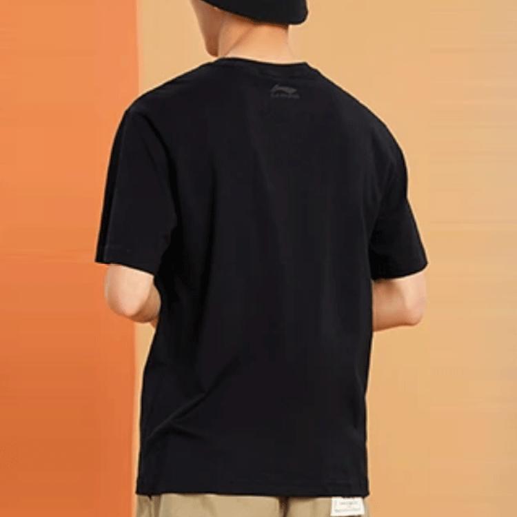 Li Ning Sports Fashion Series Logo Letter Print Short Sleeve T-Shirt Unisex Tops AHSS565-3