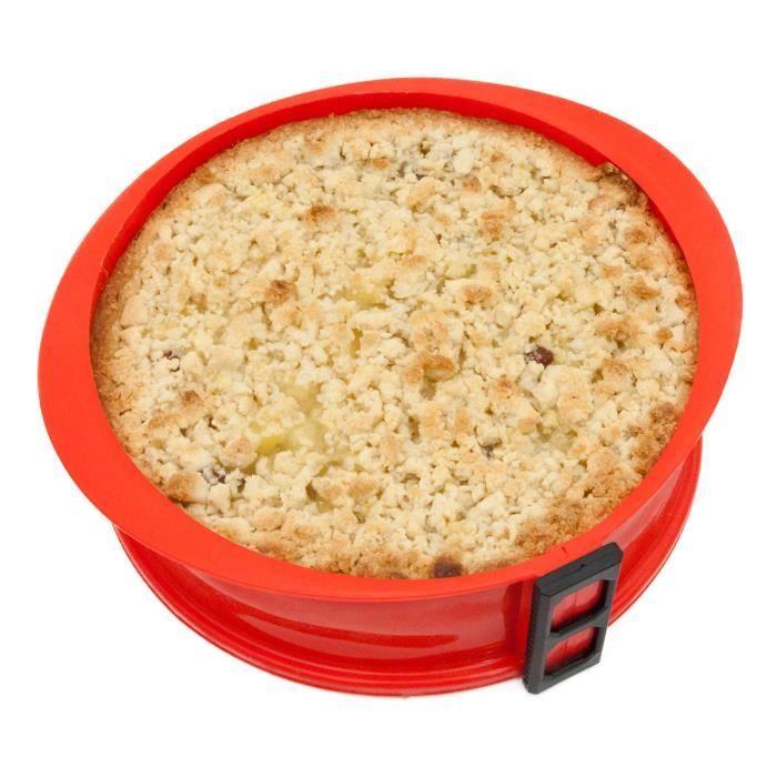 Pekáč - silikonový pant 23 cm - nepřilnavý - sklo - červený