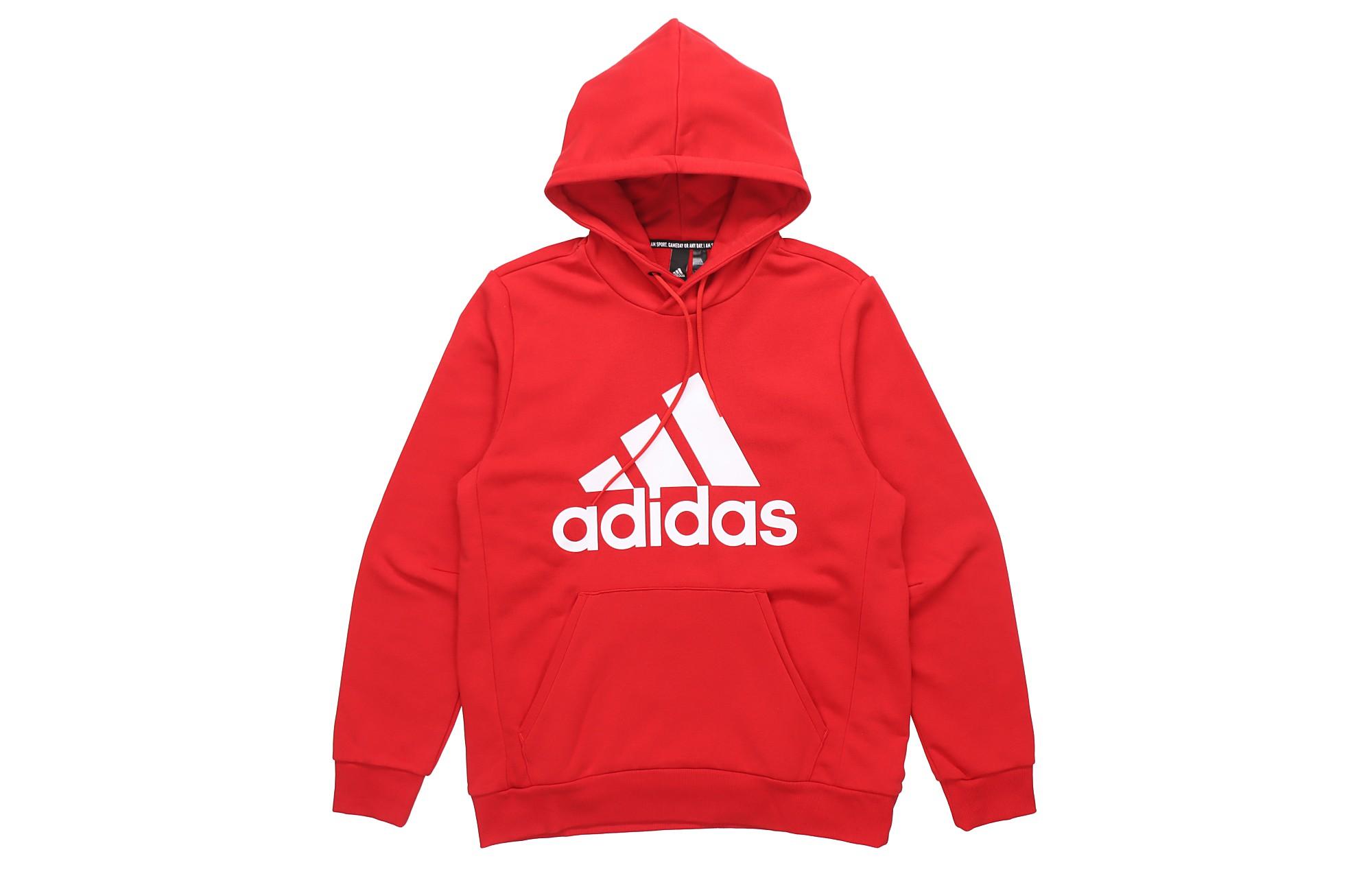 

Adidas Sweatshirts Men s Red Hooded Moderate Regular FR7106 XS