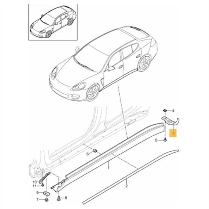 Mud Flaps Rear Mudguard Splash Guards Fender Strip Side Member Trim Wheel Spoiler For Porsche Panamera 2010-2016