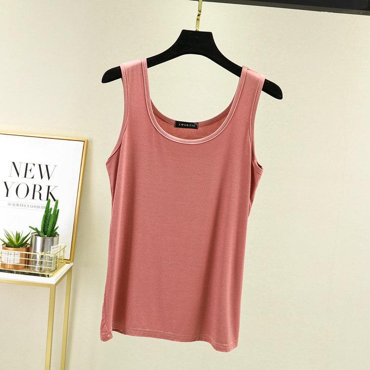 Plus Size Modal Cotton Double U-Neck Camisole for Women - Spring/Summer 2021