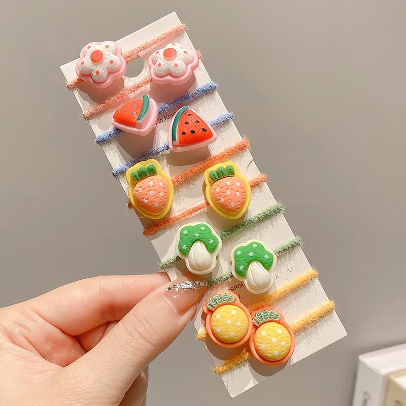 10-30PCS/Set, Cute Cartoon Animals, Hair Bands, Girls, Elastic Rubber Band, Headwear, Hair Accessories