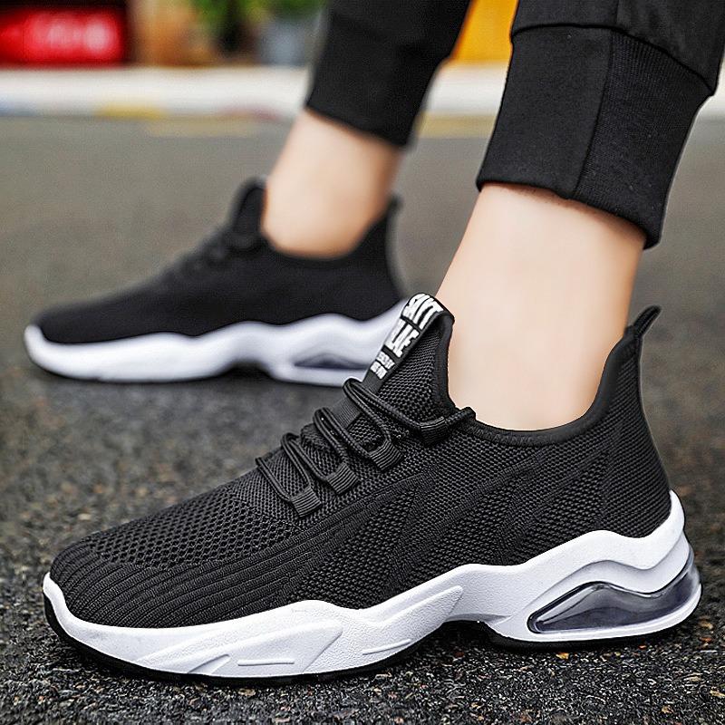 Fashion Men Shoes Breathable Comfortable Casual Running Shoes Anti Slip Student Trend Tenis Masculino Thick Sole Elevated Shoes Sneakers