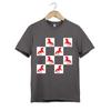 Bold Pattern T Shirt Unisex Red Horse Checkerboard Graphic Animal Art Gift Tee
