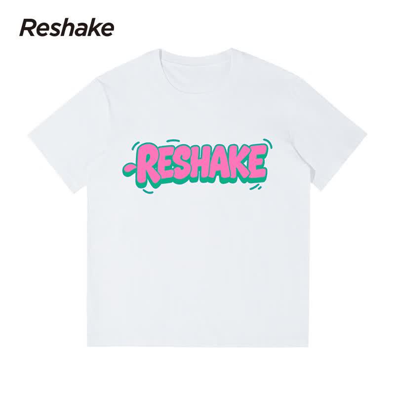 Men s Color-block Letter Print Heavy Cotton T-Shirt XL белый