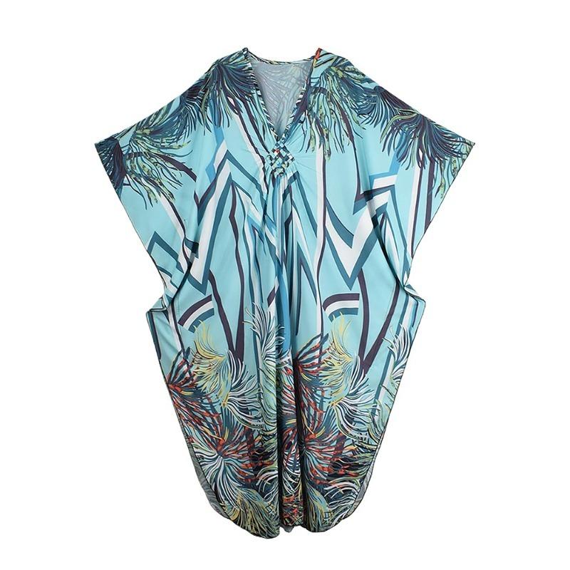 XITAO Print Batwing Sleeve Dress GJ1150