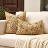 Soft Retro Floral Jacquard Cushion Cover - Without Pillow Insert