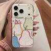 Applicable to iphone11pro mobile phone case creative cartoon female apple air new 11plus color line pear