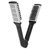 Straightening Comb Hollow Breathable High Temperature Resistance Double Sided Black White Hair Styling Brush for Home