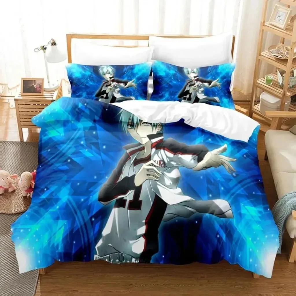 Anime Kuroko'S Basketball Bedding Set Boys Girls Twin Queen Size Duvet Cover Pillowcase Bed Kids Adulthome Textile