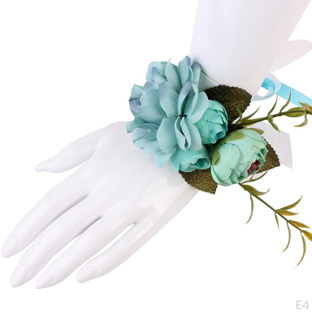 2018 Ribbon Flower Bridal Wrist Wedding Corsage Bracelet Hand