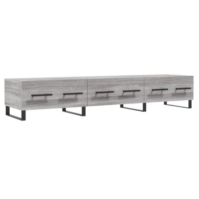 VidaXL Meuble TV sonoma gris 150x36x30 cm bois d'ingénierie 829178