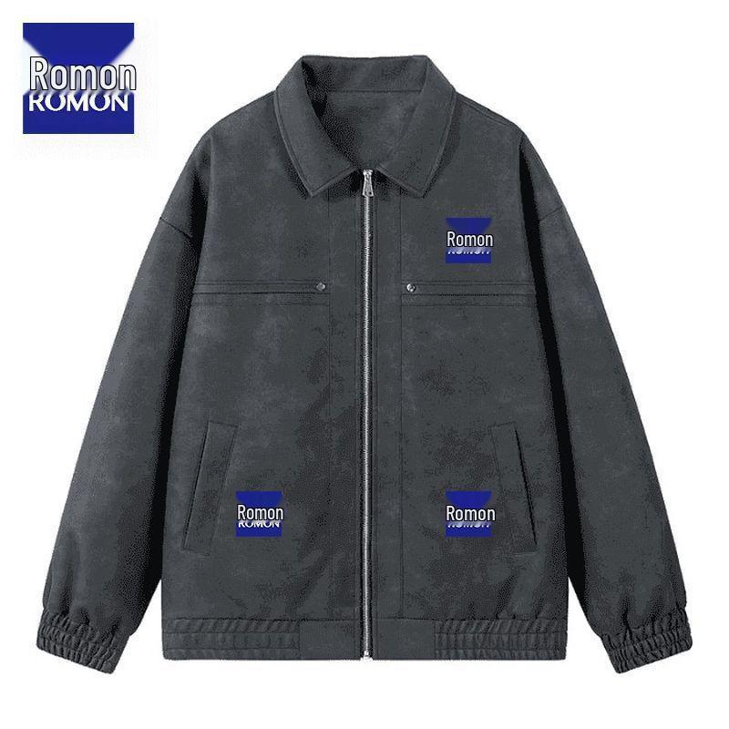 

Lomon Men s Windproof Leather Jacket with Fleece Lining – Thick, Warm, Lapel, Loose Fit, Versatile for Autumn/Winter M (90-125 jin)