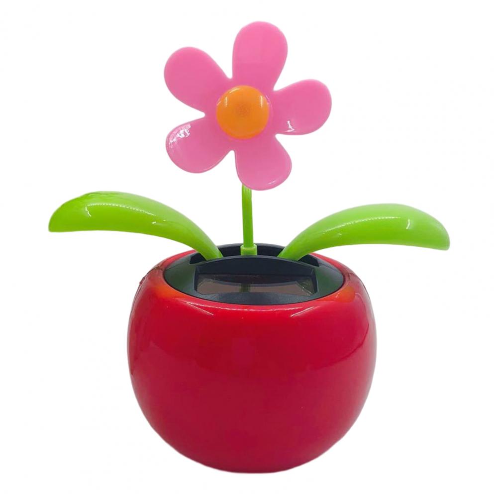 Цветочная качающаяся игрушка, забавная мультяшная яркая автокачалка на солнечных батареях, танцующий цветок, анимированная игрушка, легкая автомобильная качающаяся игрушка