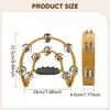 Double Row Tambourine Percussion Instrument Versatile Handheld Metal Ergonomic Grip for Kids Adults