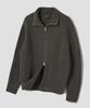 AGOD Refined Two-Way Knit Zip-Up [Charcoal]