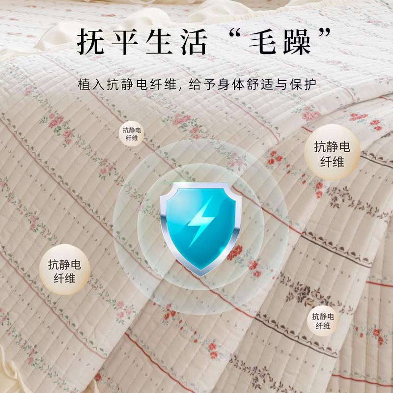 Korean Floral Sofa Cushion Cotton All-Season Universal Small Fresh Non-Slip Sofa Seat Cushion Living Room Straight Sofa Cover