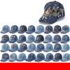 Baseball Cap Ripped Denim Pearl Sun Cap Diamond Rhinestones Golf Cap Adjustable Curved Brim