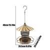 Mangeoire à oiseaux pour l'extérieur Écureuil proof Station d'alimentation en métal Grande capacité Suspendable Mangeoire à oiseaux Robuste avec toit