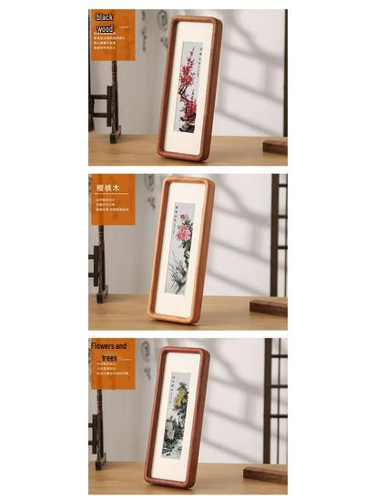 Modern Solid Wood Photo Frame with Double Rounded Corners - Decorative Gift for Entryway or Hallway