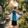 Lightweight Fairy Wing Cape Colorful Halloween Costume Additions Butterfly Wings Shawl  Women