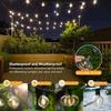 3-30m LED Outdoor Light String EU Plug-in G40 Ball Bulb Lights Shatterproof Patio Lights Waterproof for Backyard Garden Decor
