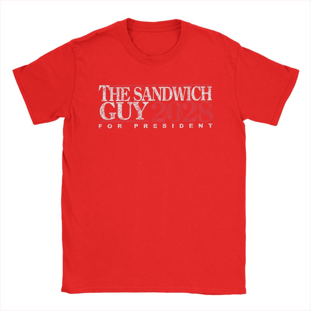 Dc Sandwich Guy Men's T Shirts  Cool Tees Short Sleeve Round Neck T-Shirt 100% Cotton Plus Size Clothes