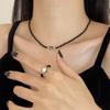 Natural Black Crystal Cat Neck Chain, Light Luxury Niche Temperament Versatile 14K Gold Necklace, Light Luxury Collarbone Chain for Women