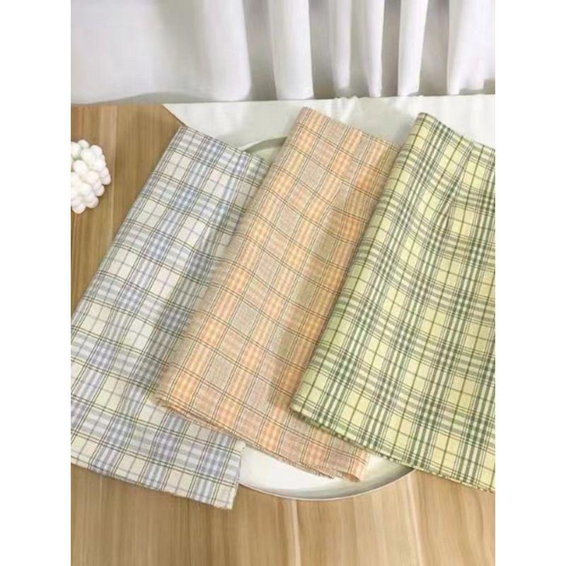 Модная ретро юбка в клетку гинем женская 2025 летняя мода лента клетчатая с высокой талией облегающее платье элегантная стройнящая юбка