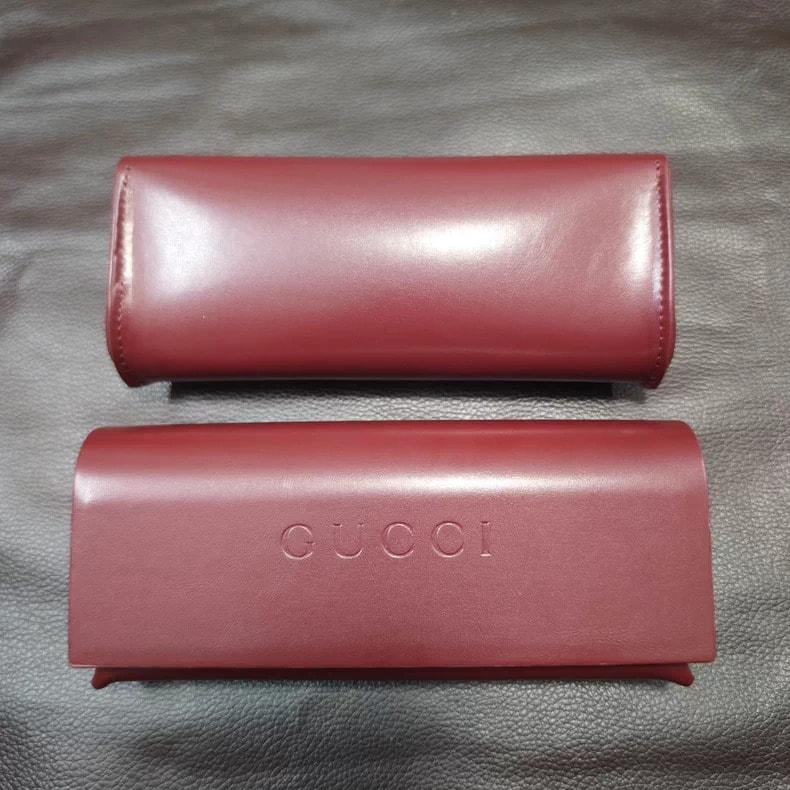Gucci Custodia in Pelle Bordo Occhiali da Sole