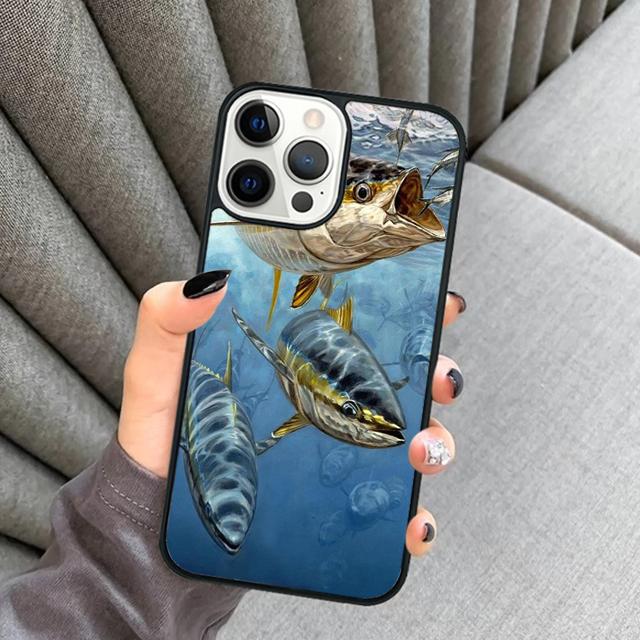 Fishing Trout Sea Fish Phone Case For iPhone 17 Air 16 15 14 plus 12 13 Pro max Soft Bumper Shell Cover coque