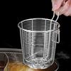 304 Stainless Steel Frying Filter Basket Multifunctional Strainer Foldable Long Handle Colander for Wash Vegetables Kitchen Tool