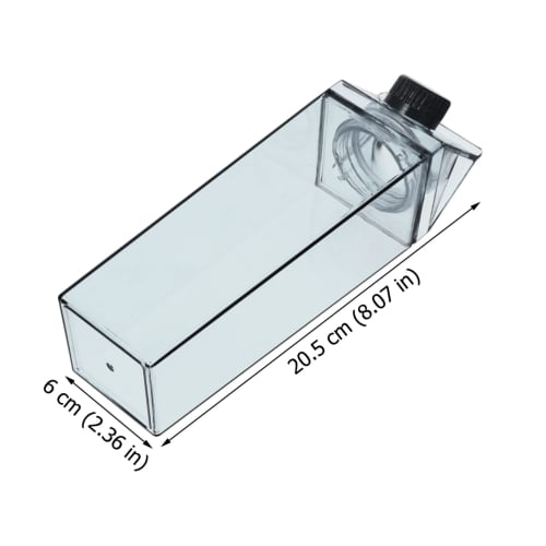 HOMOCONO 1-Piece Milk Bottle, Juice Bottle, Mini Kettle, Beverage Bottle, Milker Pitcher, Cold Drink Bottle, 500ml Bottle, Plastic, Black