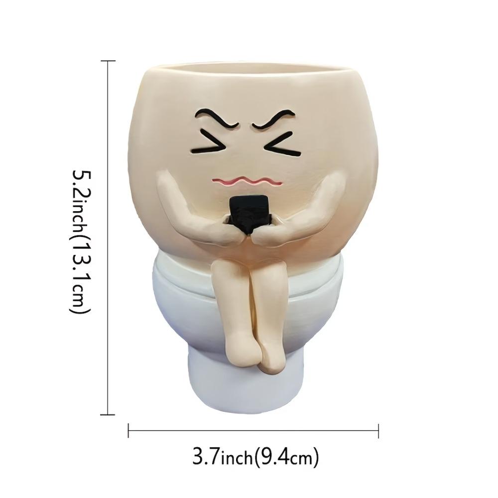 Cartoon Flower Planter Resin Plant Cultivation Pot Table Decor Plant Growing Container Office
