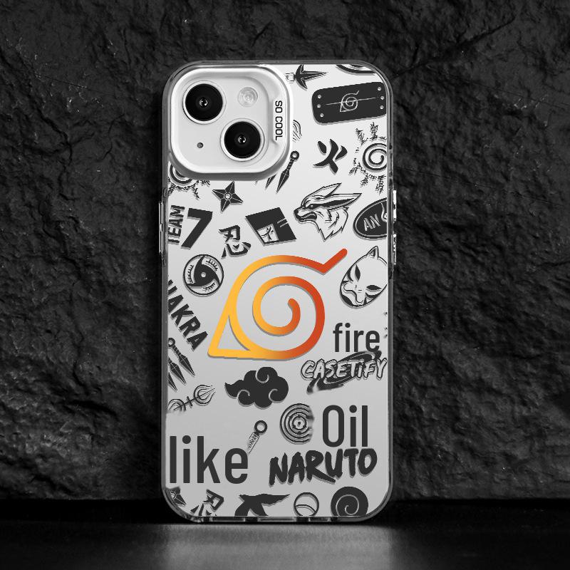 

М який чохол для мобільного телефону Naruto iPhone15Pro для Apple 11XsMax XR/X, лазерний дизайн iPhone 11