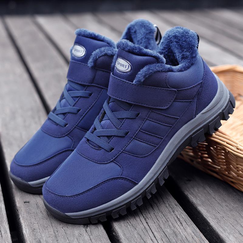 Women's & Men's Winter Walking Shoes MX1666 - Warm, Velvet-Lined, Large Size, High Top, for Middle-Aged & Elderly