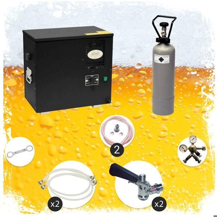Ensemble complet - Tireuse a biere - AS-40 machine a biere, sous le comptoir, 2 lignes, 40 l/h, KEG 2:Type G, KEG:NC adaptateur