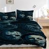 3pcs Horror Movie Monsters Duvet Cover Set - Machine Washable, Includes 1 Duvet Cover and 2 Pillowcases, No Core Included, All-Season Home D