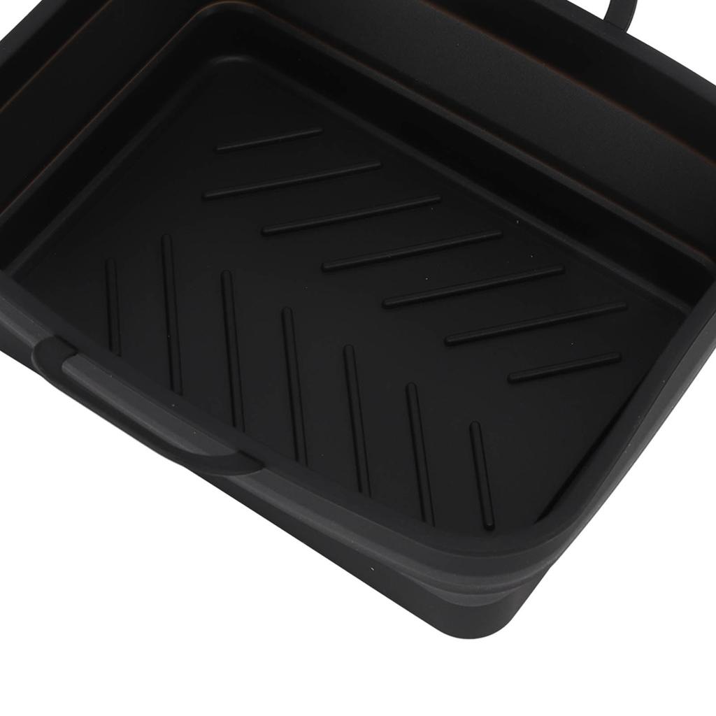 2 Pcs Silicone   Cooker Pot with Handle Rectangular Fryer Liner Tray Replacement for Kitchen Cooking Accessories