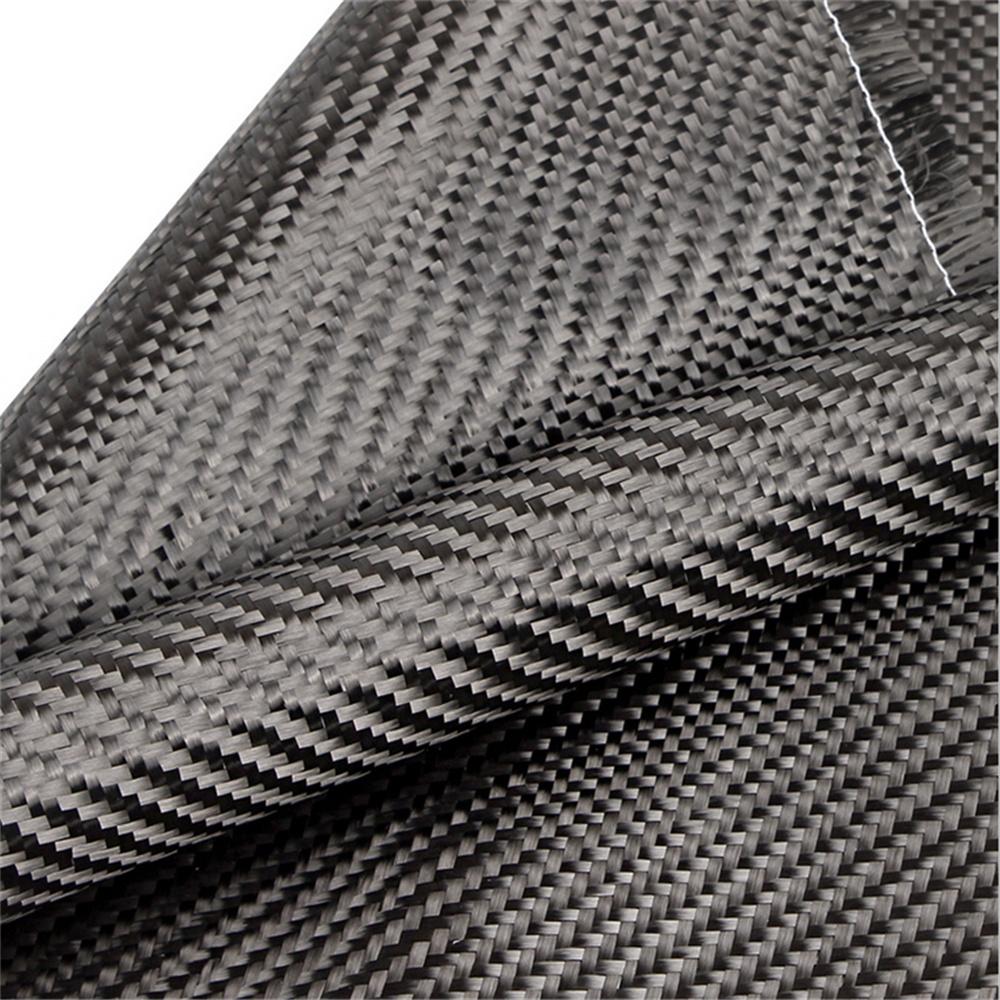 12"× 60" Real Carbon Fiber Fabric 3K 220Gsm 2X2 Twill Weave Cloth Black