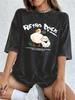 Retro Duck Rabbit Cotton Washed TShirts Womens Summer Oversized Tops Distressed ONeck Comfortable Tees Basic Womans Clothes