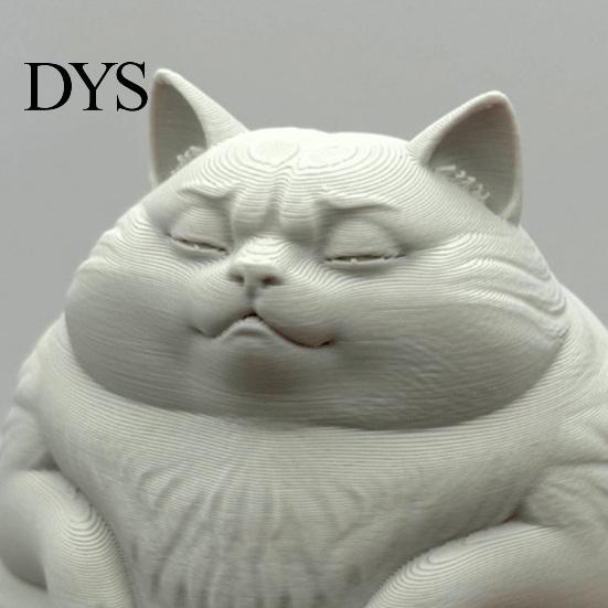 Desktop Decorations for Office Fat Cat Figurine, Cute Lazy Desk Car Decor with Solid Base, Heartwarming Holiday Gifts Mini Calming Statue Office,