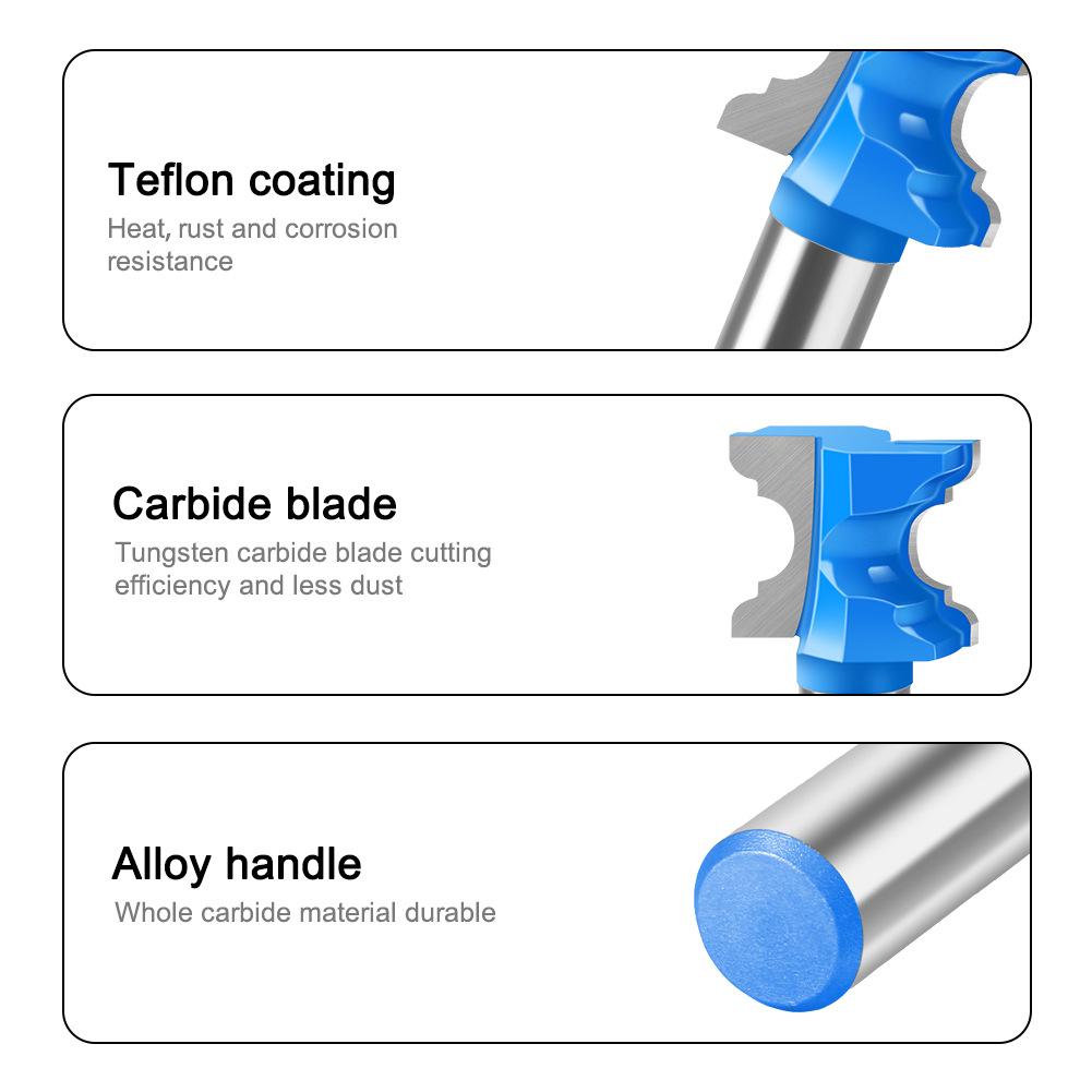 1/2 Handle 12 Handle Concave Nose Knife Line Knife Cabinet Door Panel Knife Flower Line Knife Trimming Machine Milling Cutter Cabinet Door Cutter